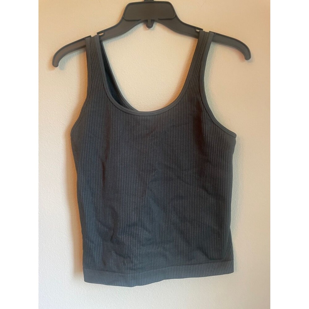 A new Day Women's Ribbed Tank Top -olive army green stretch